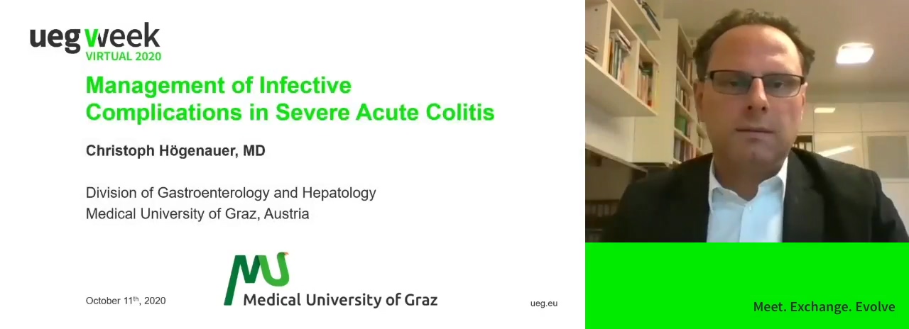 Management of infective complications in severe acute colitis