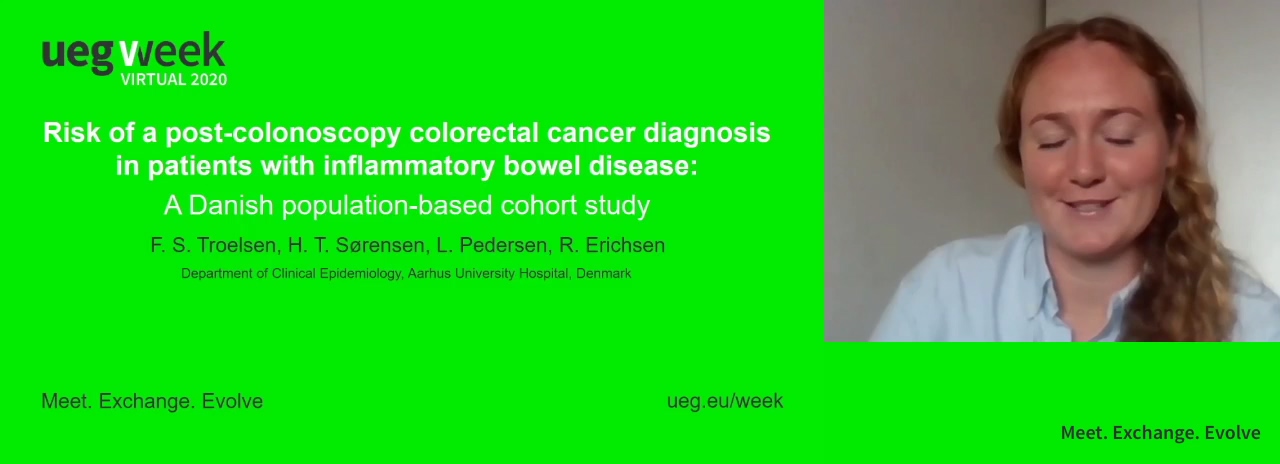 RISK OF A POST-COLONOSCOPY COLORECTAL CANCER DIAGNOSIS IN PATIENTS WITH INFLAMMATORY BOWEL DISEASE: A DANISH POPULATION-BASED COHORT STUDY