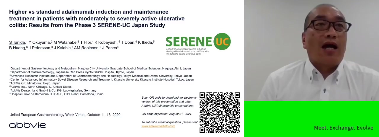 HIGHER VS STANDARD ADALIMUMAB INDUCTION AND MAINTENANCE TREATMENT IN PATIENTS WITH MODERATELY-TO-SEVERELY ACTIVE ULCERATIVE COLITIS: RESULTS FROM THE PHASE 3 SERENE-UC JAPAN STUDY