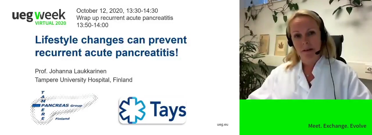 Lifestyle changes can prevent recurrent acute pancreatitis!