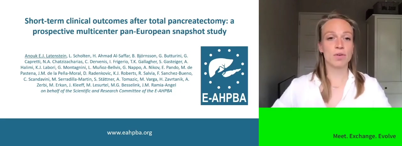 CLINICAL OUTCOMES AFTER TOTAL PANCREATECTOMY: A PROSPECTIVE MULTICENTER PAN-EUROPEAN SNAPSHOT STUDY