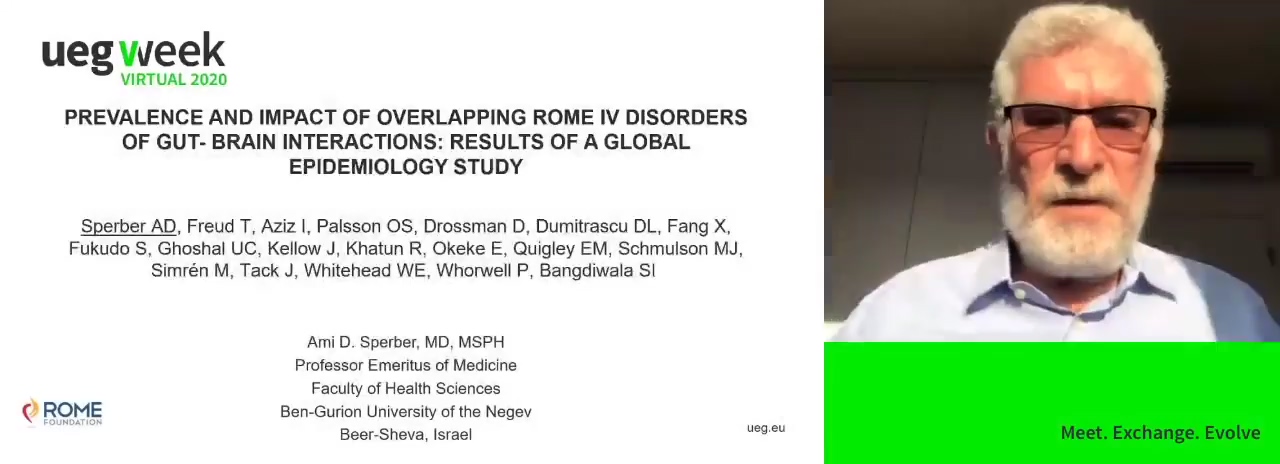 PREVALENCE AND IMPACT OF OVERLAPPING ROME IV DISORDERS OF GUT-BRAIN INTERACTIONS: RESULTS OF A GLOBAL EPIDEMIOLOGY STUDY