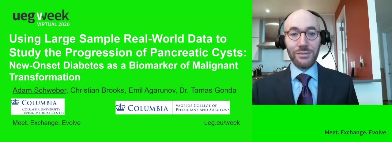 USING LARGE SAMPLE REAL-WORLD DATA TO STUDY THE PROGRESSION OF LOW RISK PANCREATIC CYSTS: NEW-ONSET DIABETES AS A POTENTIAL BIOMARKER OF MALIGNANT TRANSFORMATION