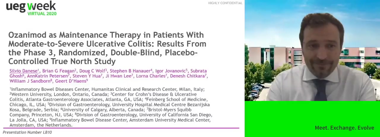 OZANIMOD AS MAINTENANCE THERAPY IN PATIENTS WITH MODERATE-TO-SEVERE ULCERATIVE COLITIS: RESULTS FROM THE PHASE 3, RANDOMIZED, DOUBLE-BLIND, PLACEBO-CONTROLLED TRUE NORTH STUDY