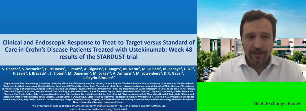 CLINICAL AND ENDOSCOPIC RESPONSE TO TREAT-TO-TARGET VERSUS STANDARD OF CARE IN CROHN’S DISEASE PATIENTS TREATED WITH USTEKINUMAB: WEEK 48 RESULTS OF THE STARDUST TRIAL