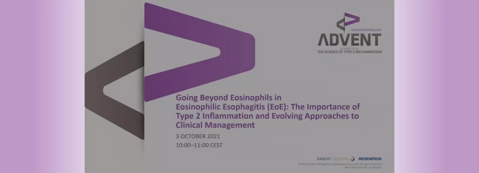 Going Beyond Eosinophils in Eosinophilic Esophagitis (EoE): The Importance of Type 2 Inflammation and Evolving Approaches to Clinical Management (Sanofi Genzyme and Regeneron)