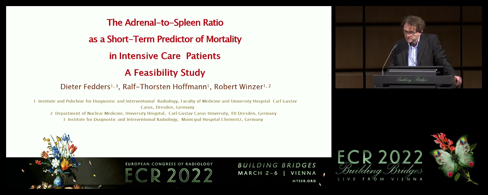 The adrenal-to-spleen ratio as a short-term predictor of mortality in intensive care patients: a feasibility study - Dieter Fedders, Chemnitz / DE