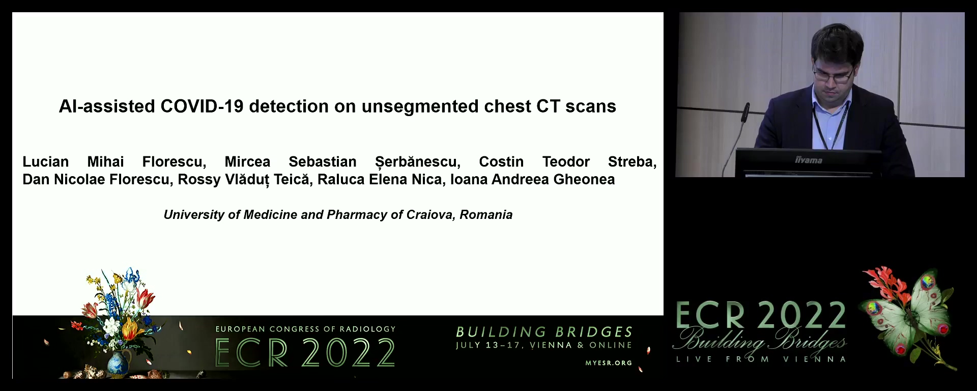 AI-assisted COVID-19 detection on unsegmented chest CT scans - Lucian Mihai Florescu, Craiova / RO