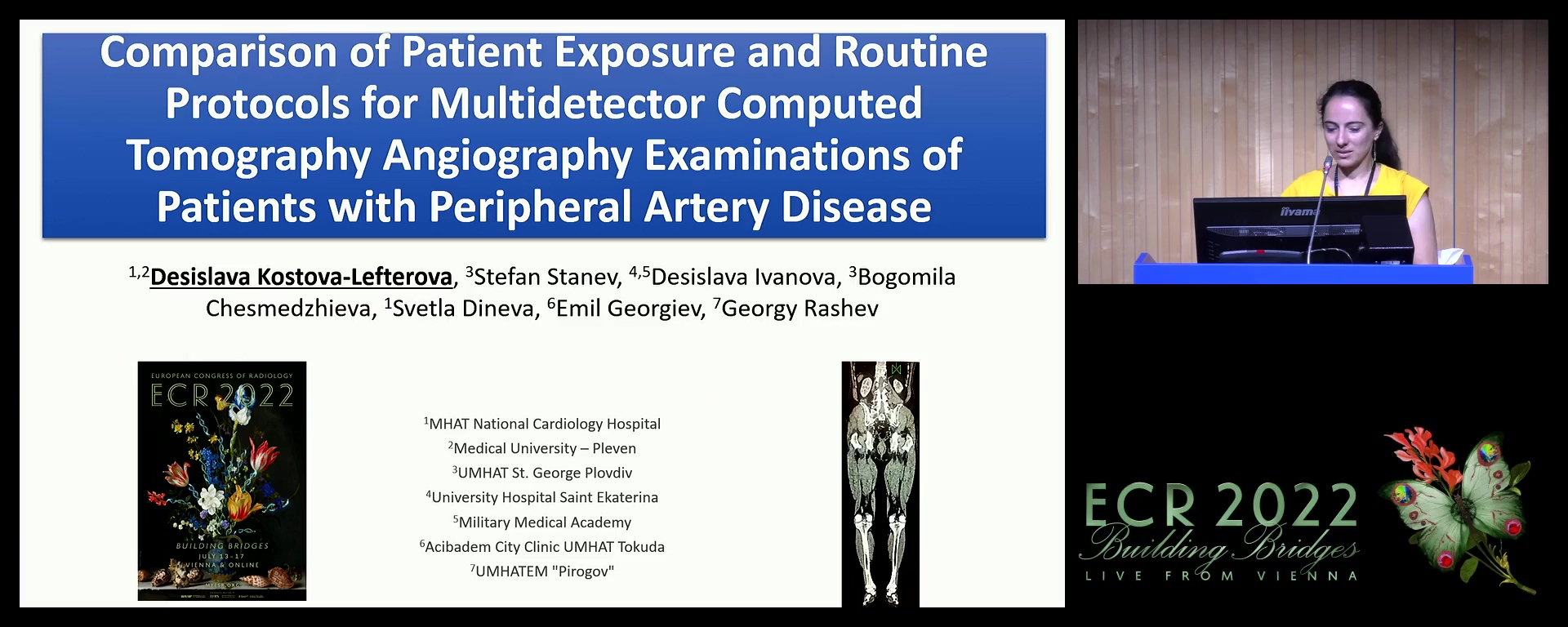 Comparison of patient exposure and routine protocols for multidetector computed tomography angiography examinations of patients with peripheral artery disease - Desislava Kostova-Lefterova, Sofia / BG
