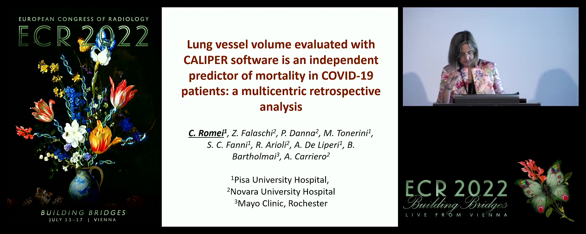 Lung vessel volume evaluated with CALIPER software is an independent predictor of mortality in COVID-19 patients: a multicentric retrospective analysis