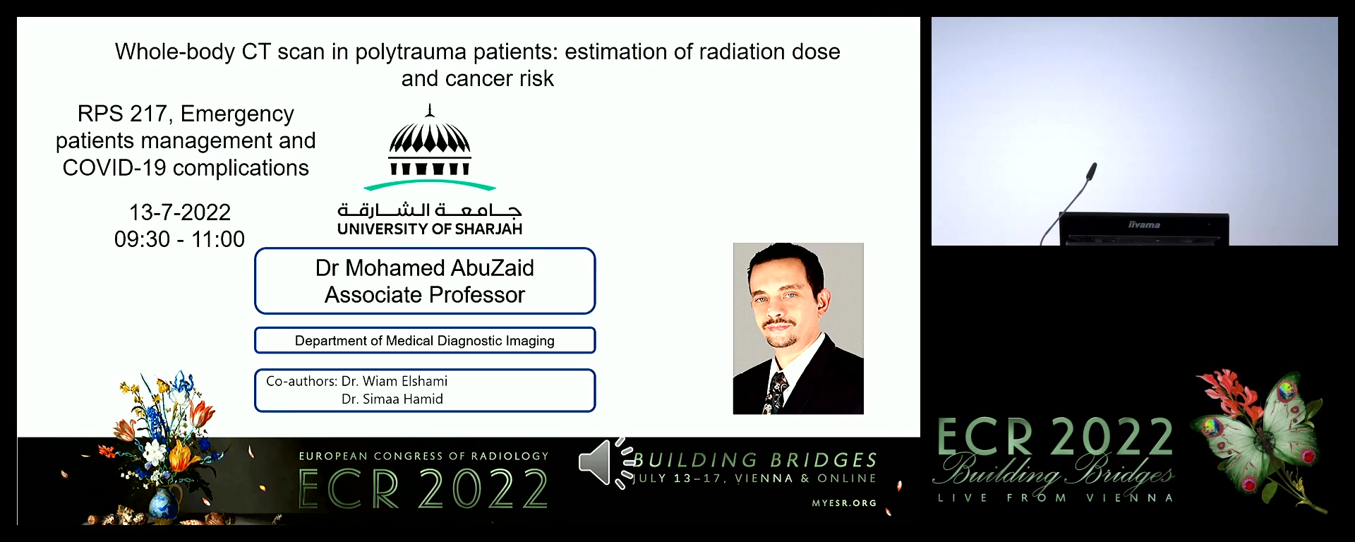 Whole-body CT scan in polytrauma patients: estimation of radiation dose and cancer risk - Mohamed M. Abuzaid, Sharjah / AE