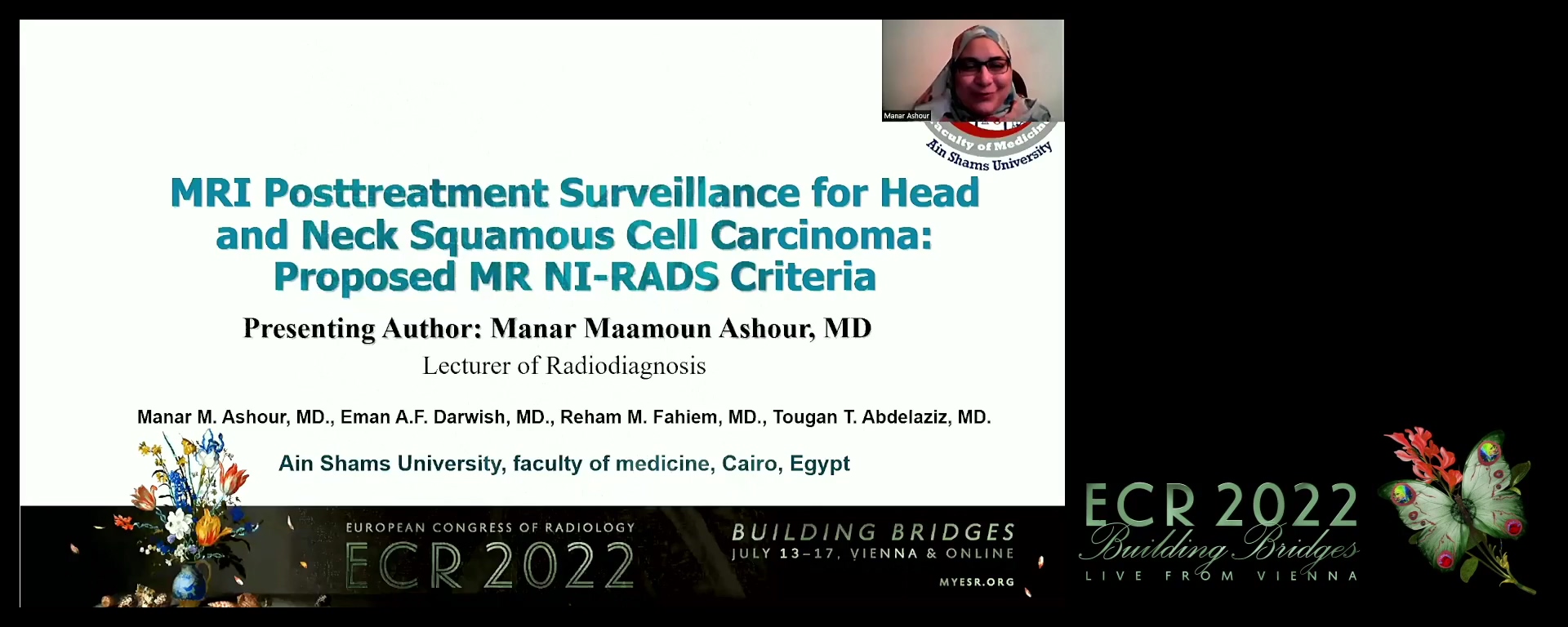MRI posttreatment surveillance for head and neck squamous cell carcinoma: proposed MR NI-RADS criteria - Manar Maamoun Mohamed Ashour, Cairo / EG