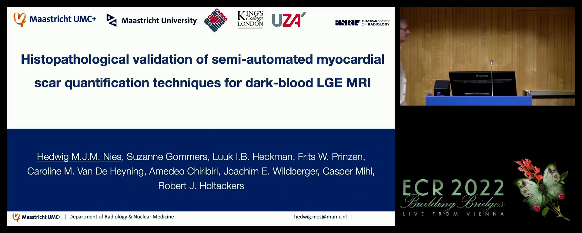 Histopathological validation of semi-automated myocardial scar quantification techniques for dark-blood LGE MRI - Hedwig Nies, Maastricht / NL