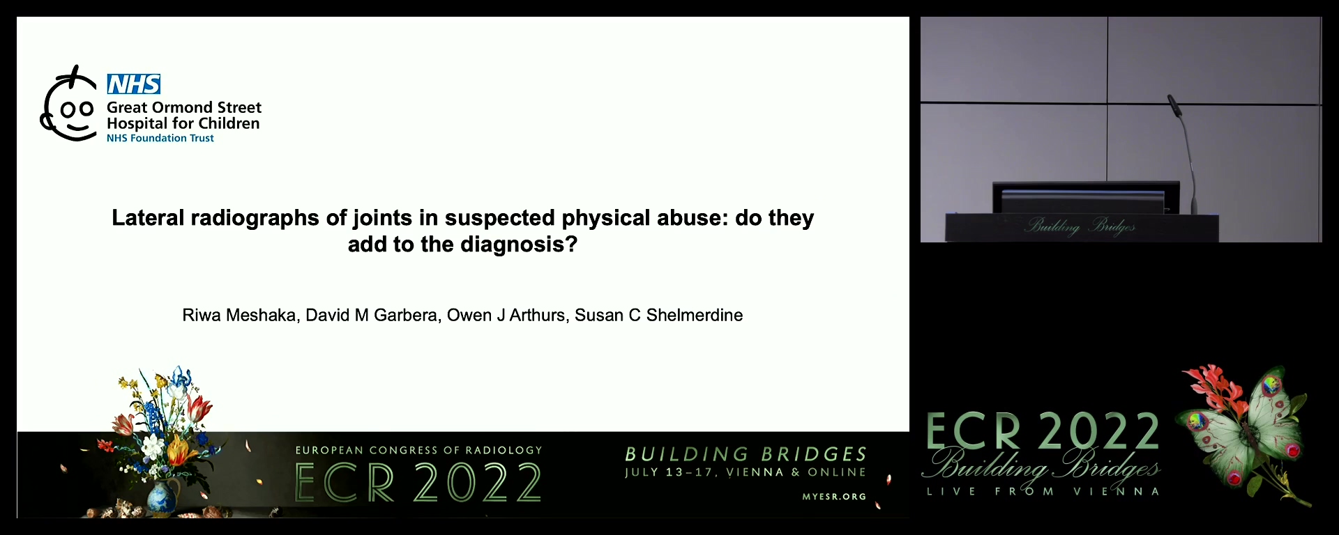 Lateral radiographs of joints in suspected physical abuse: do they add to the diagnosis? - Riwa Meshaka, London / UK