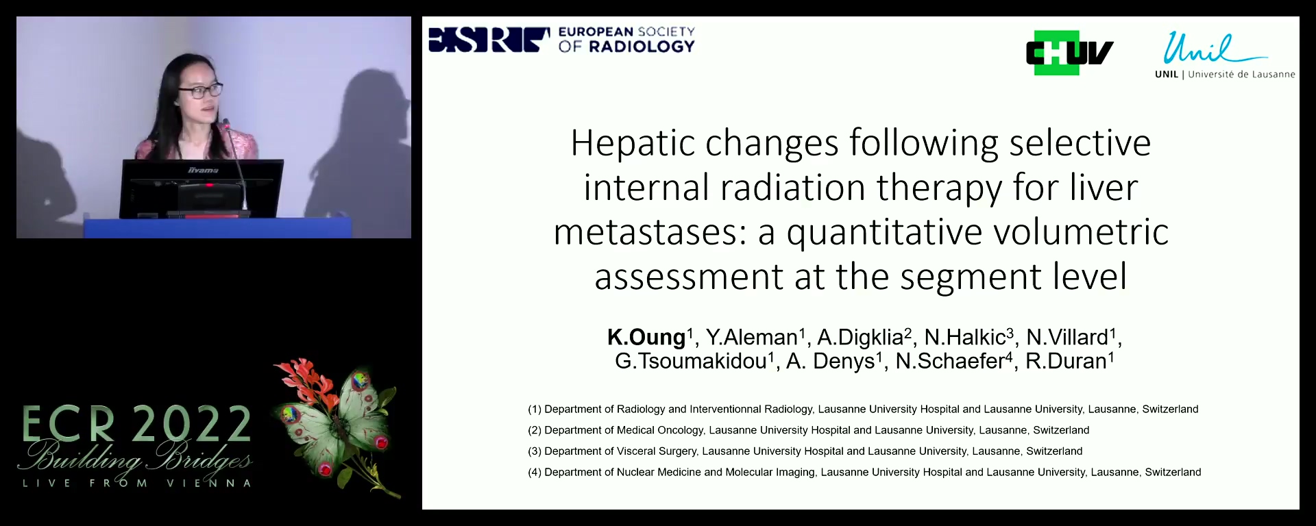 Hepatic changes following selective internal radiation therapy for liver metastases: a quantitative volumetric assessment at the segment level - Karine Oung, Lausanne / CH