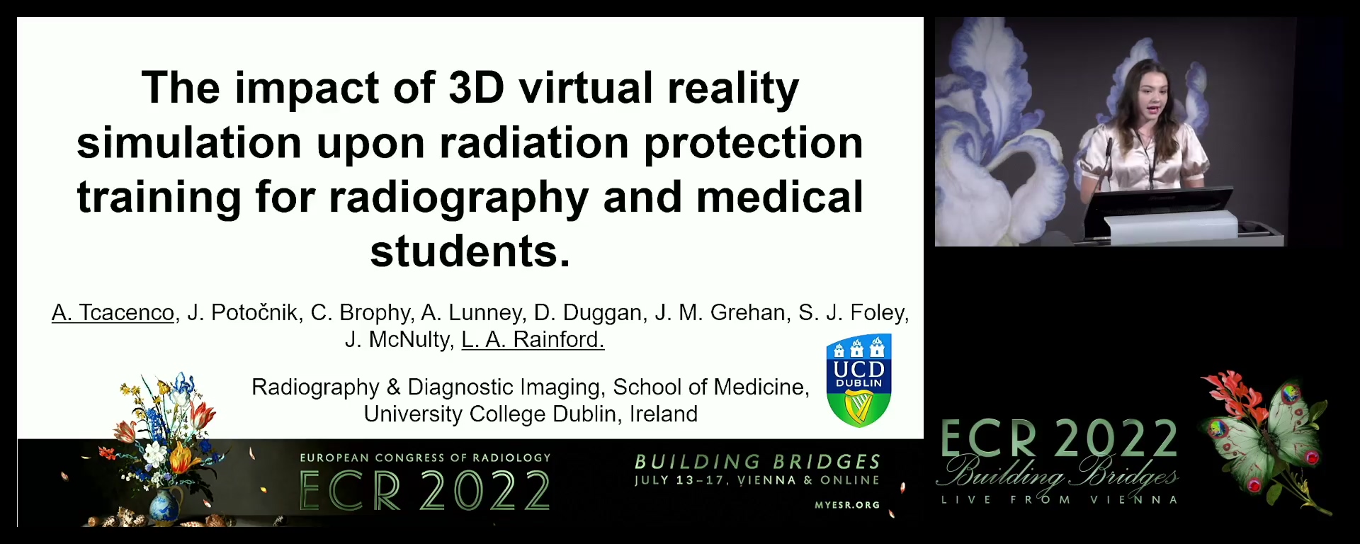 The impact of 3D virtual reality simulation upon radiation protection training for radiography and medical students - Antonina Tcacenco, Ashbourne / IE