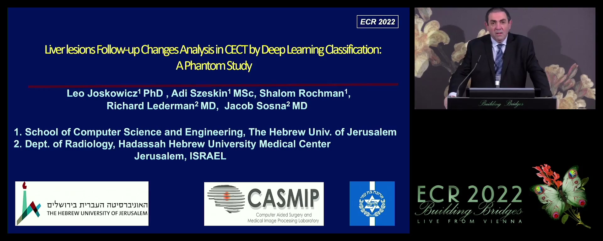 Liver lesions follow-up changes analysis in CECT by deep learning classification: a phantom study - Jacob Sosna, Jerusalem / IL