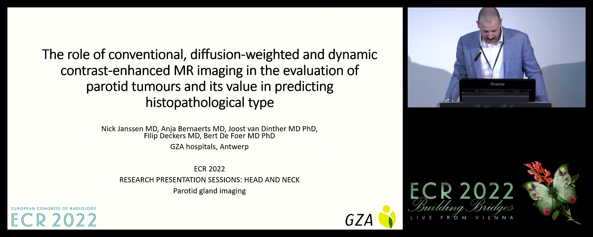 The role of conventional, diffusion-weighted and dynamic contrast-enhanced MR imaging in the evaluation of parotid tumours and its value in predicting histopathological type - Nick Janssen, Schoten / BE