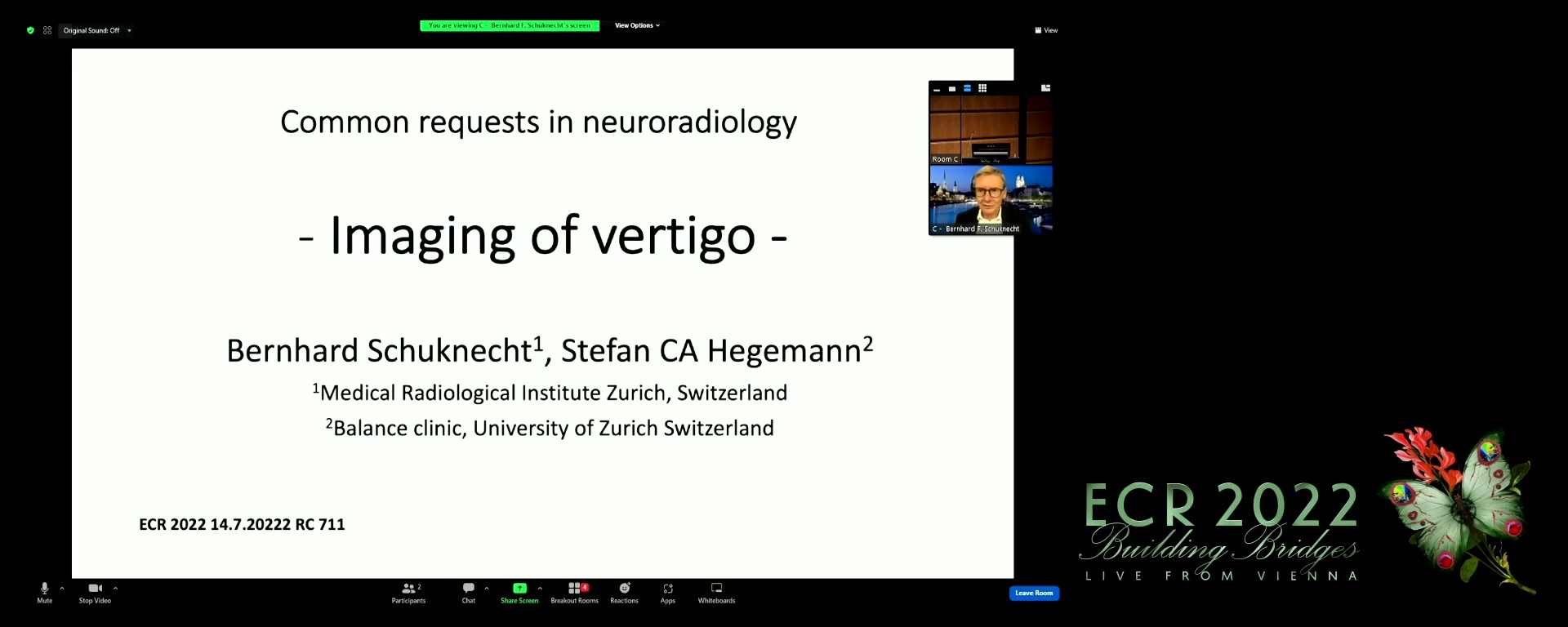 Imaging of vertigo