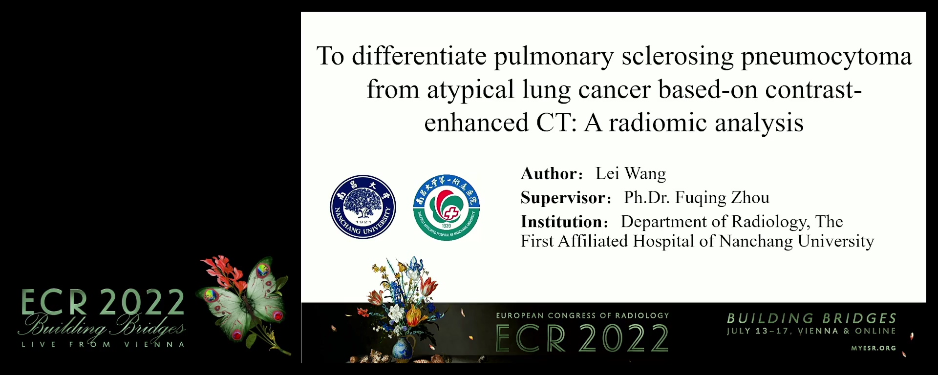 To differentiate pulmonary sclerosing pneumocytoma from atypical lung cancer based-on contrast-enhanced CT: a radiomic analysis - Lei Wang, Nanchang / CN