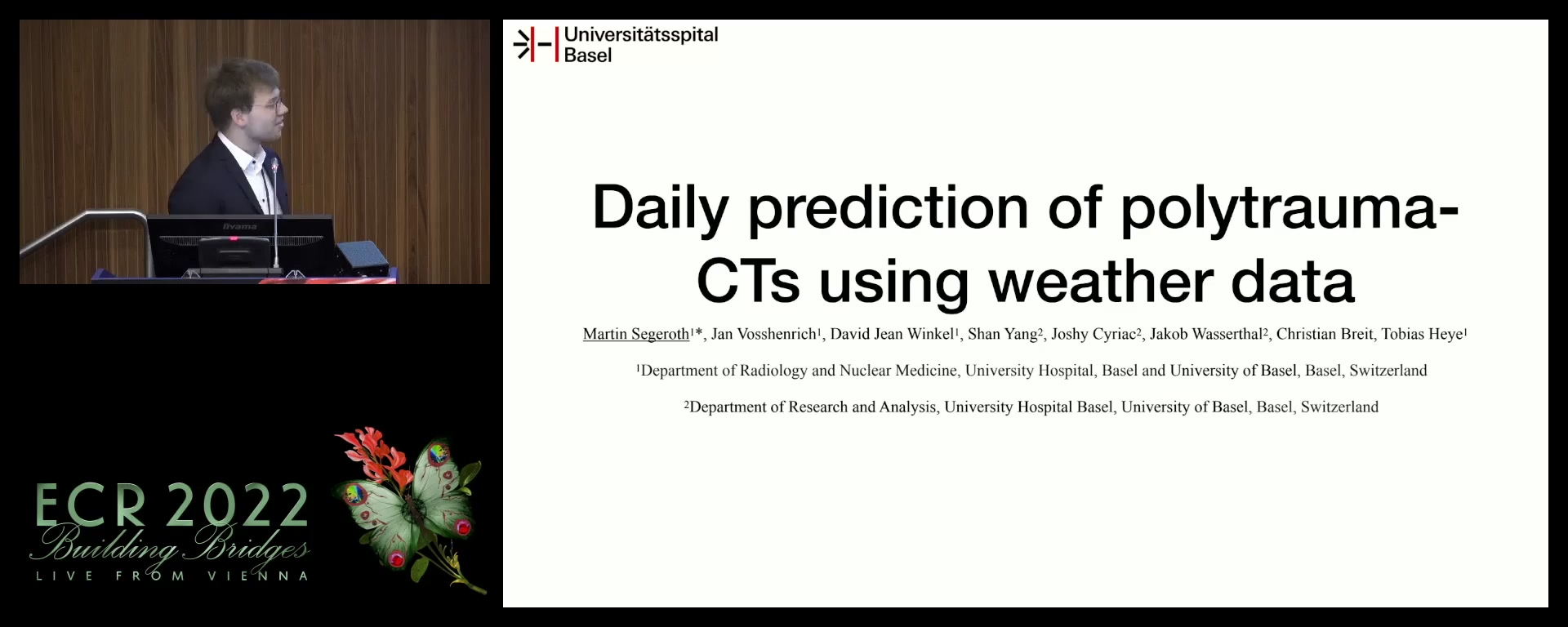 Daily prediction of polytrauma-CTs using weather data - Martin Segeroth, Basel / CH