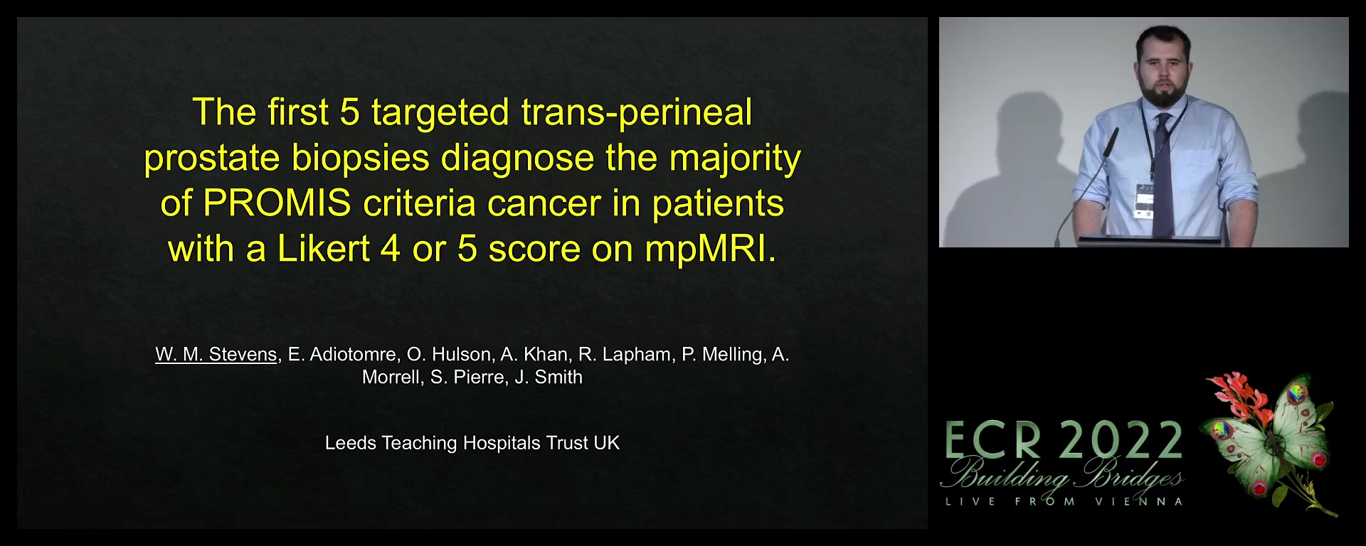 The first 5 targeted trans-perineal prostate biopsies diagnose the majority of PROMIS criteria cancer in patients with a Likert 4 or 5 score on mpMRI - William Stevens, Bradford / UK