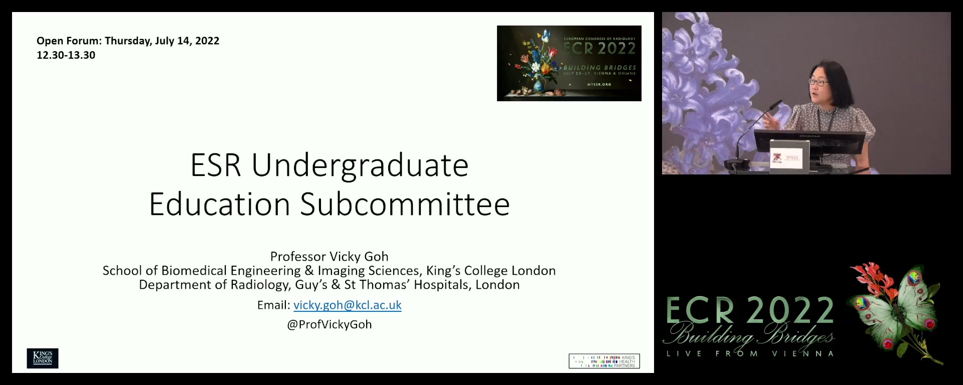 ESR Undergraduate Education Subcommittee - Vicky J. Goh, London / UK