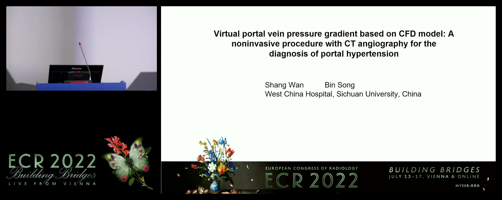 Virtual portal vein pressure gradient based on CFD model: a noninvasive procedure with CT angiography for the diagnosis of portal hypertension - Shang Wan, Cheng DU / CN