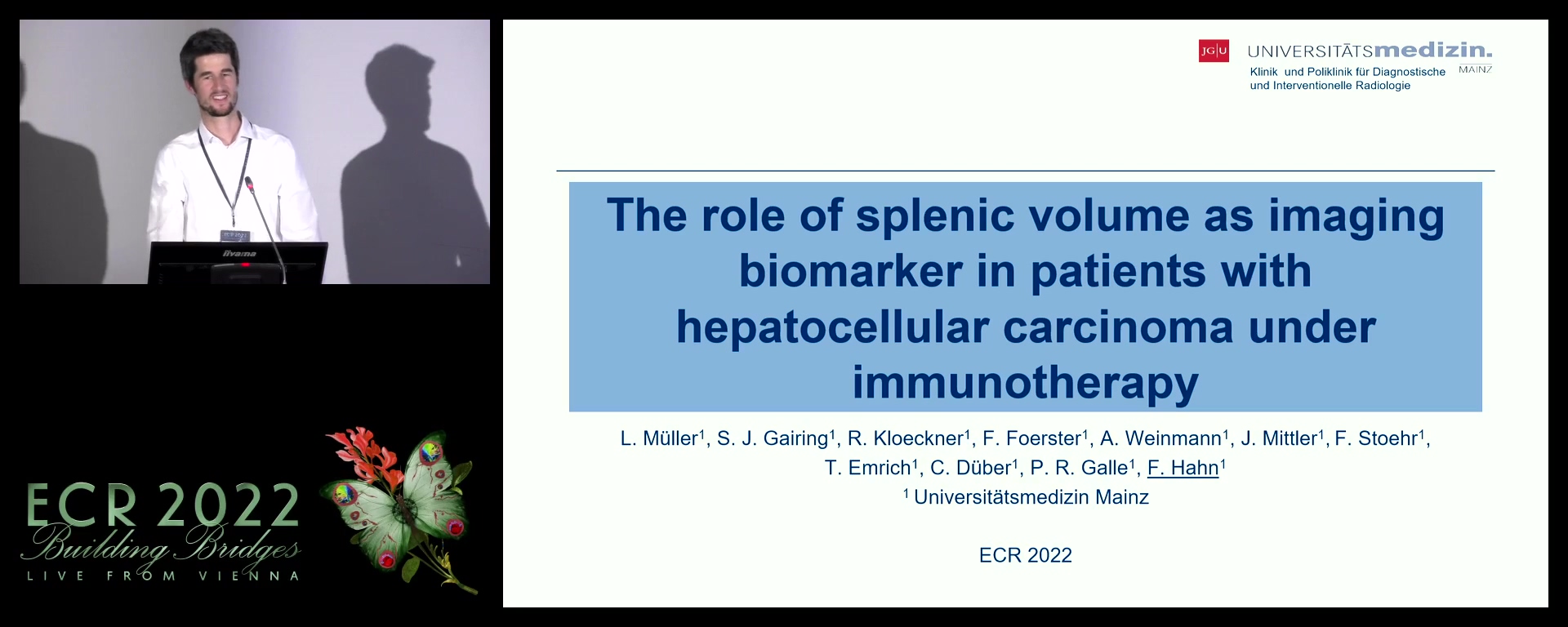 The role of splenic volume as imaging biomarker in patients with hepatocellular carcinoma under immunotherapy - Felix Hahn, Mainz / DE