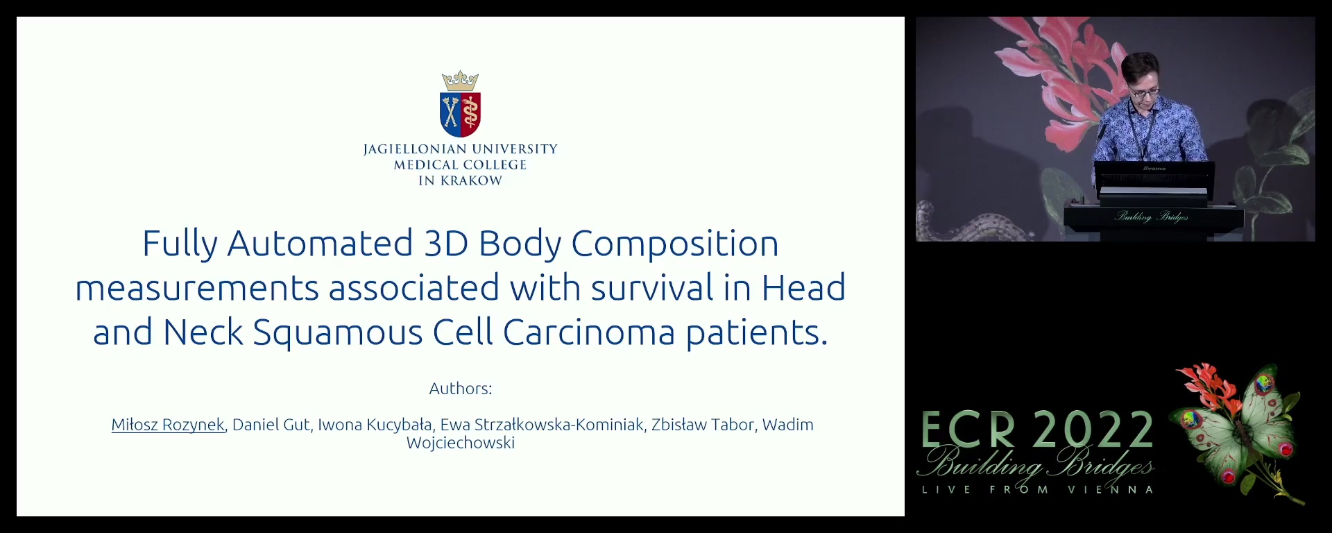 Fully Automated 3D Body Composition measurements associated with survival in Head and Neck Squamous Cell Carcinoma patients. - Miłosz Rozynek, Krakow / PL