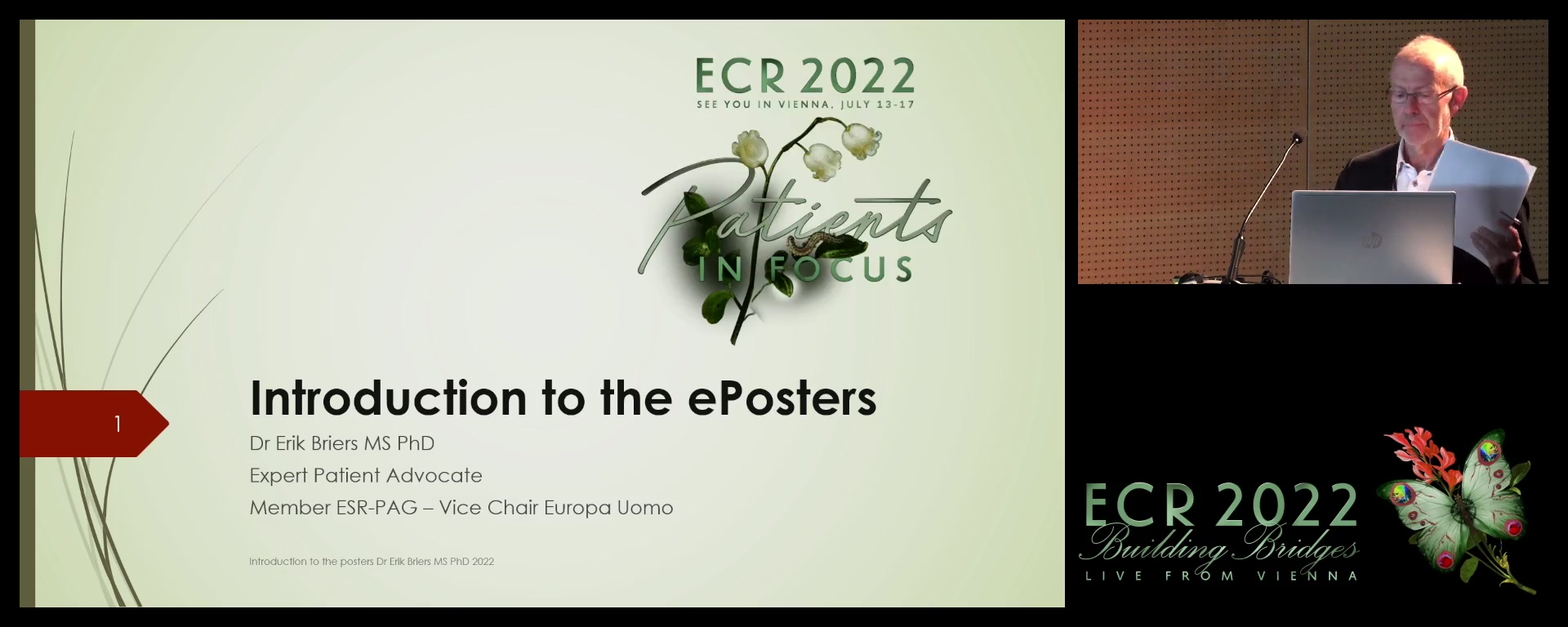 Introduction to the Patient in Focus posters - Erik Briers, Hasselt / BE