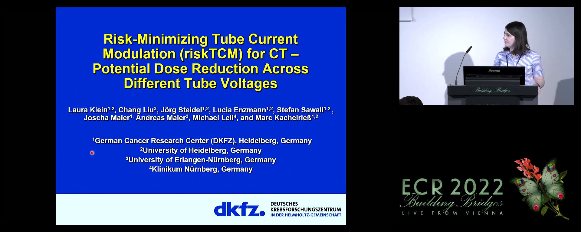 Risk-minimising tube current modulation (riskTCM) for CT: potential dose reduction across different tube voltages - Laura Klein, Heidelberg / DE