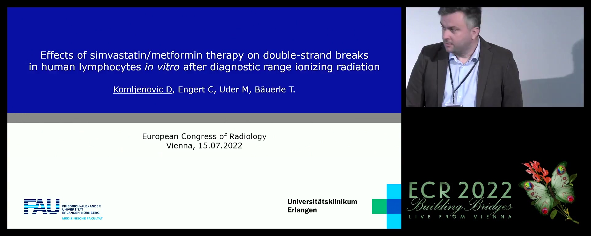 Effects of simvastatin/metformin therapy on double-strand breaks in human lymphocytes in vitro after diagnostic range ionising radiation - Dorde Komljenovic, Erlangen / DE