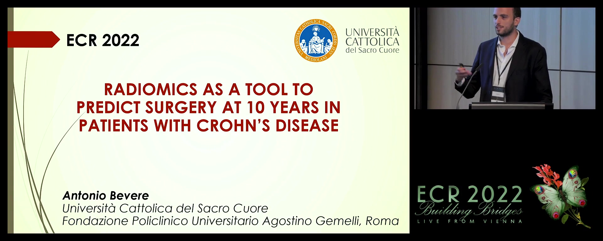 Radiomics as a tool to predict surgery at 10 years in Crohn’s disease - Antonio Bevere, Roma / IT