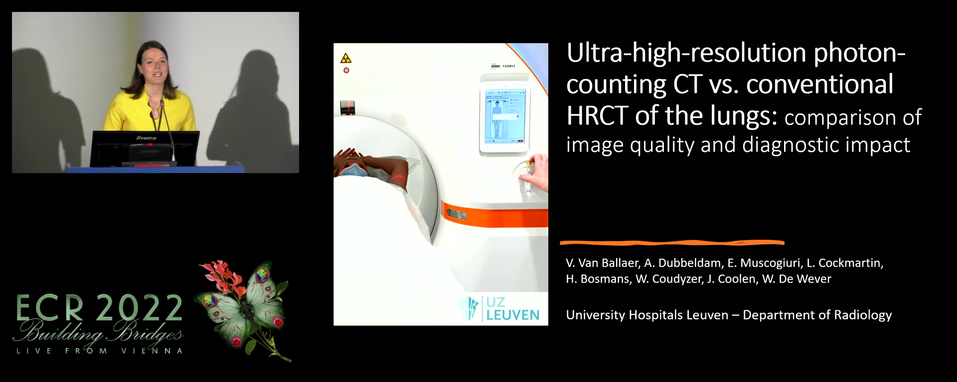 Ultra-high-resolution photon-counting CT versus conventional HRCT of the lungs: a comparison of image quality and diagnostic impact - Valerie Van Ballaer, Leuven / BE