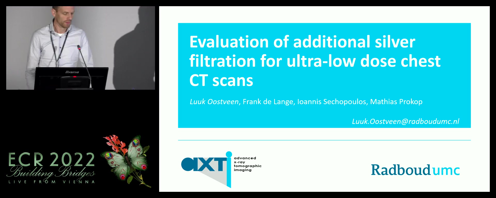Evaluation of additional silver filtration for ultra-low dose chest CT scans - Luuk J. Oostveen, Nijmegen / NL