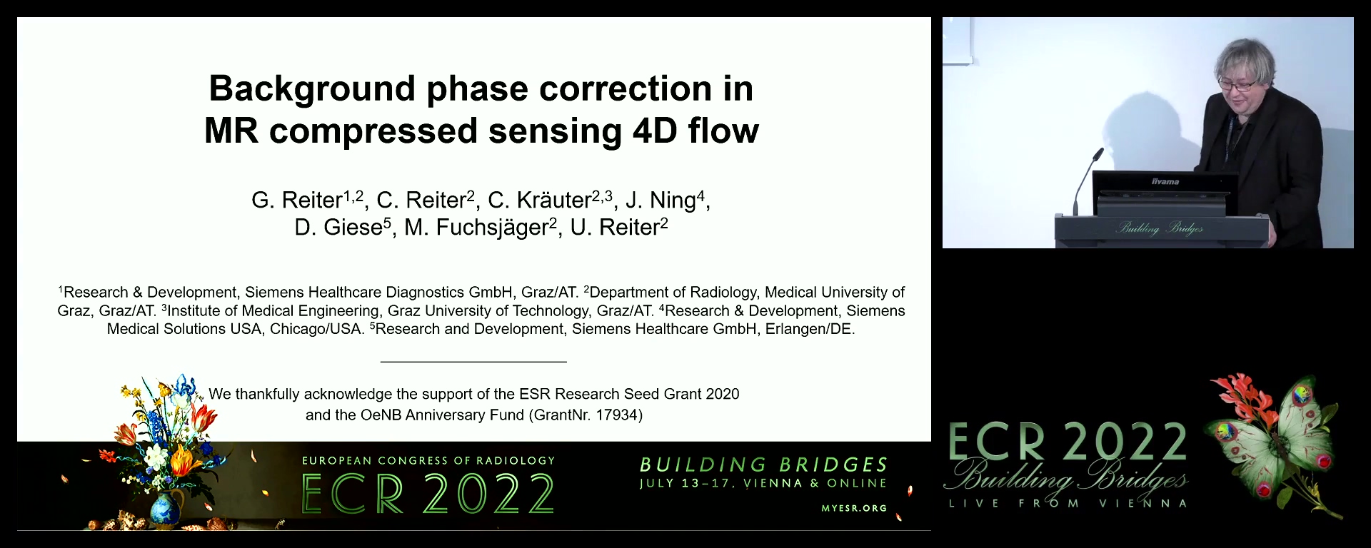 Background phase correction in MR compressed sensing 4D flow - Gert Reiter, Graz / AT