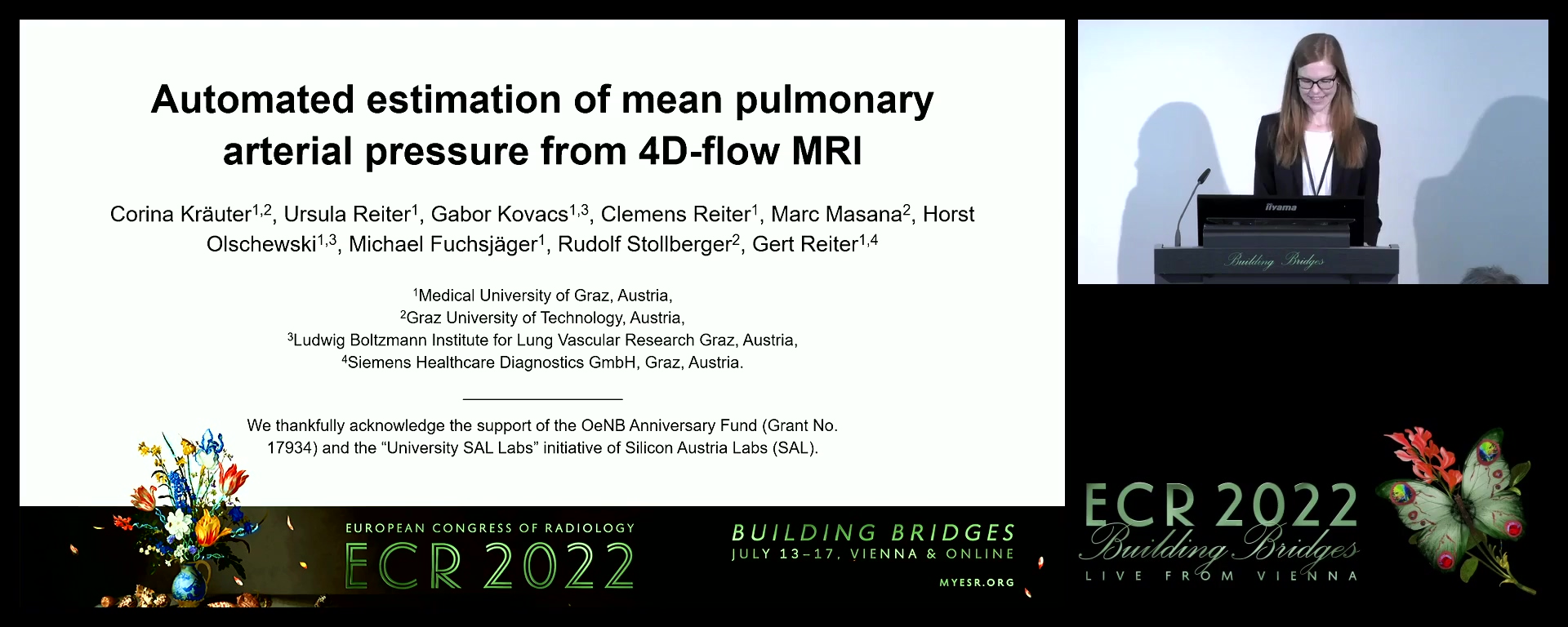 Automated estimation of mean pulmonary arterial pressure from 4D-flow MRI - Corina Kräuter, Graz / AT