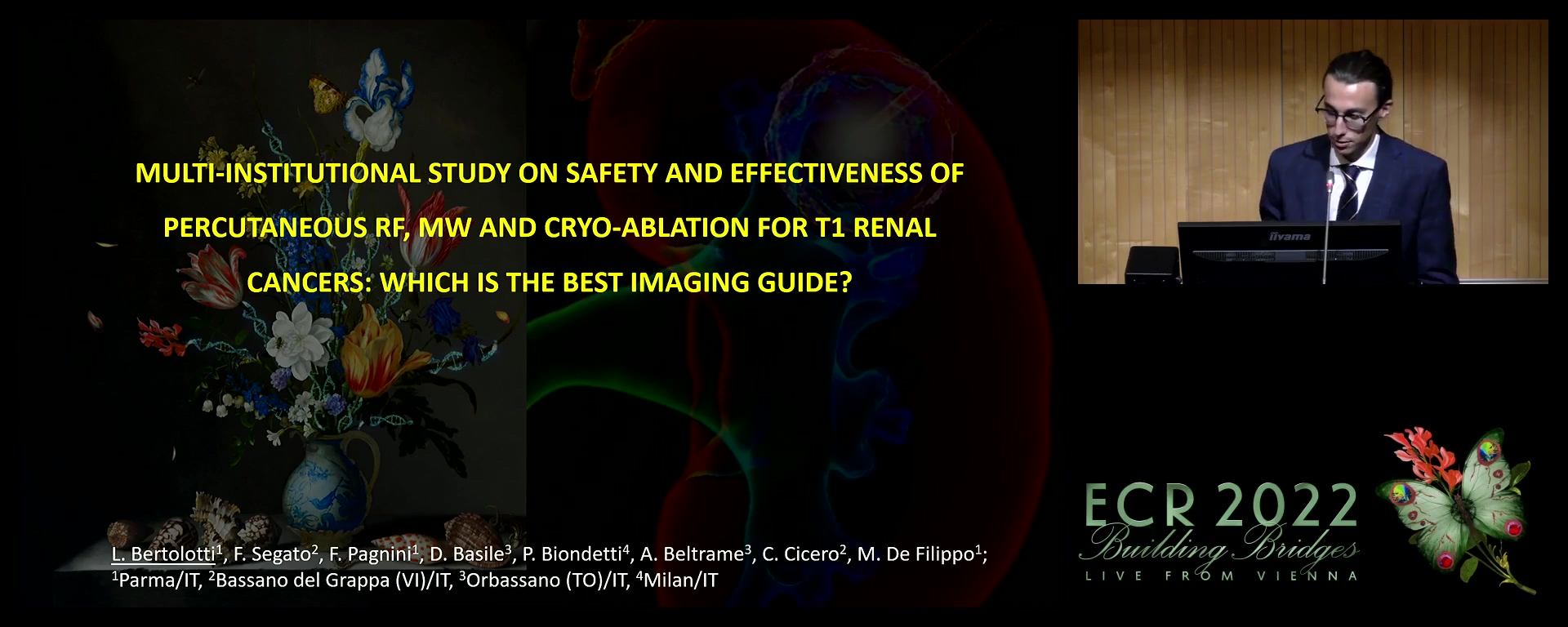 Multi-institutional study on safety and effectiveness of percutaneous RF, MW and cryo-ablation for T1 renal cancers: which is the best imaging guide? - Lorenzo Bertolotti, PARMA / IT