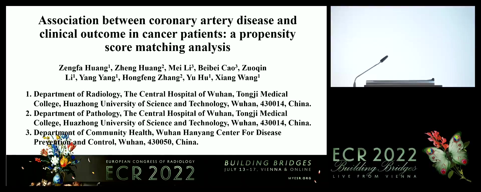 Association between coronary artery disease and clinical outcome in cancer patients: a propensity score matching analysis - Zengfa Huang, Wuhan / CN