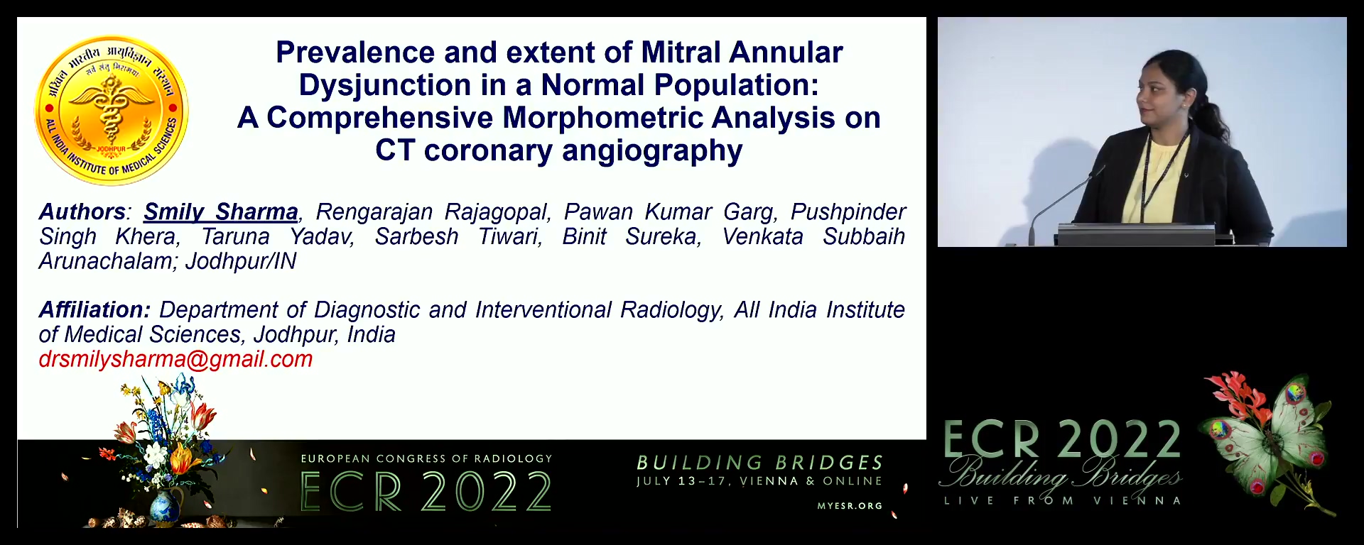 Prevalence and extent of mitral annular dysjunction in a normal population: a comprehensive morphometric analysis on CT coronary angiography - Smily Sharma, Amritsar / IN