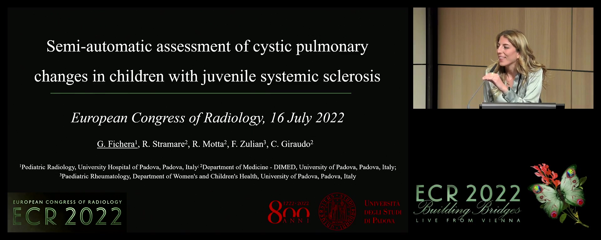 Semi-automatic assessment of cystic pulmonary changes in children with juvenile systemic sclerosis - Giulia Fichera, Padova / IT