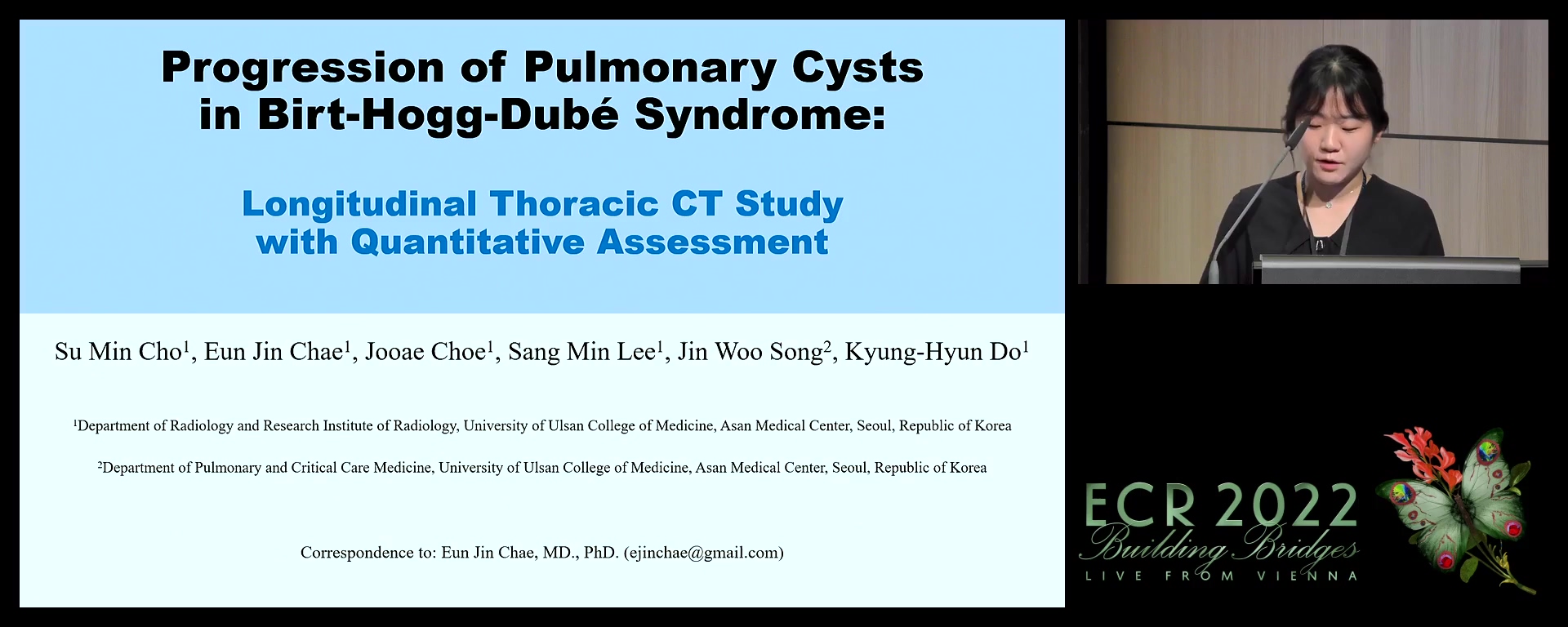 Longitudinal thoracic CT study in Birt-Hogg-Dubé syndrome: progression of cysts and relation with prognosis - Sumin Cho, Seoul / KR