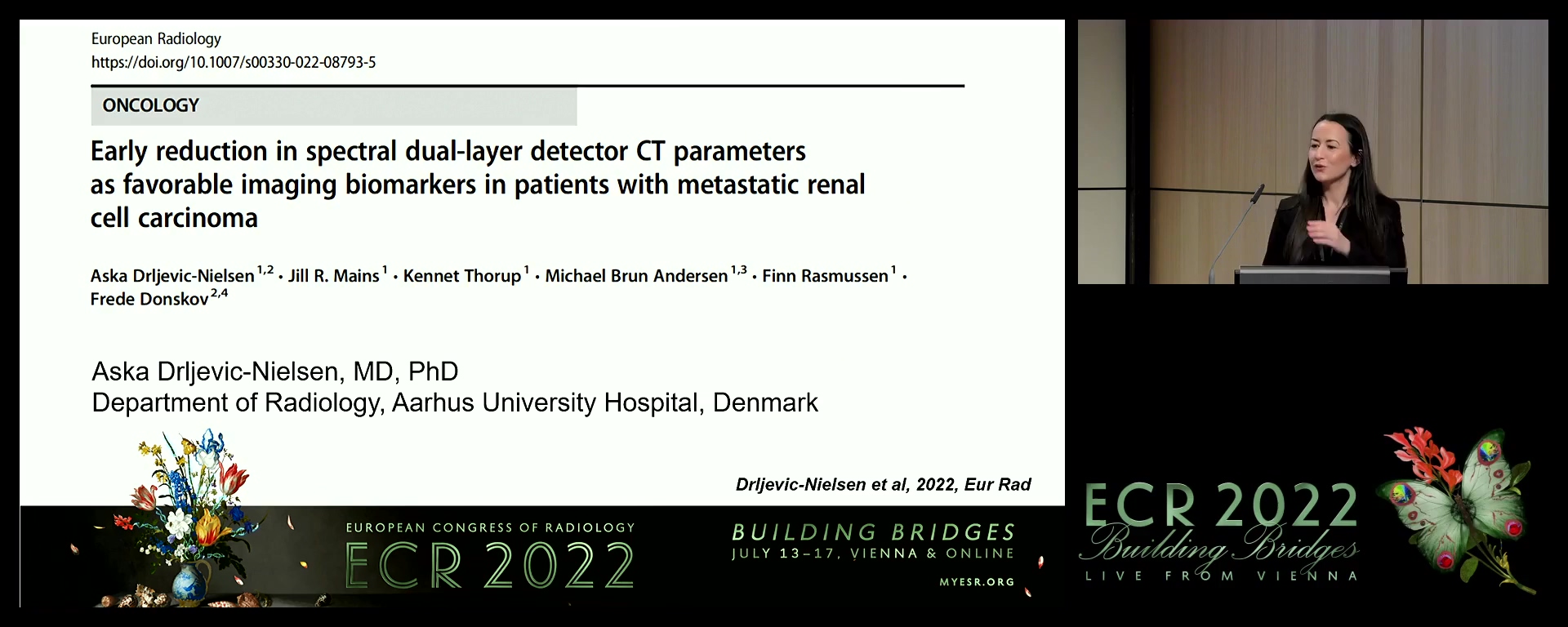 Early reduction in spectral dual-layer detector CT parameters as favourable imaging biomarkers in patients with metastatic renal cell carcinoma - Aska Drljevic-Nielsen, Aarhus N / DK
