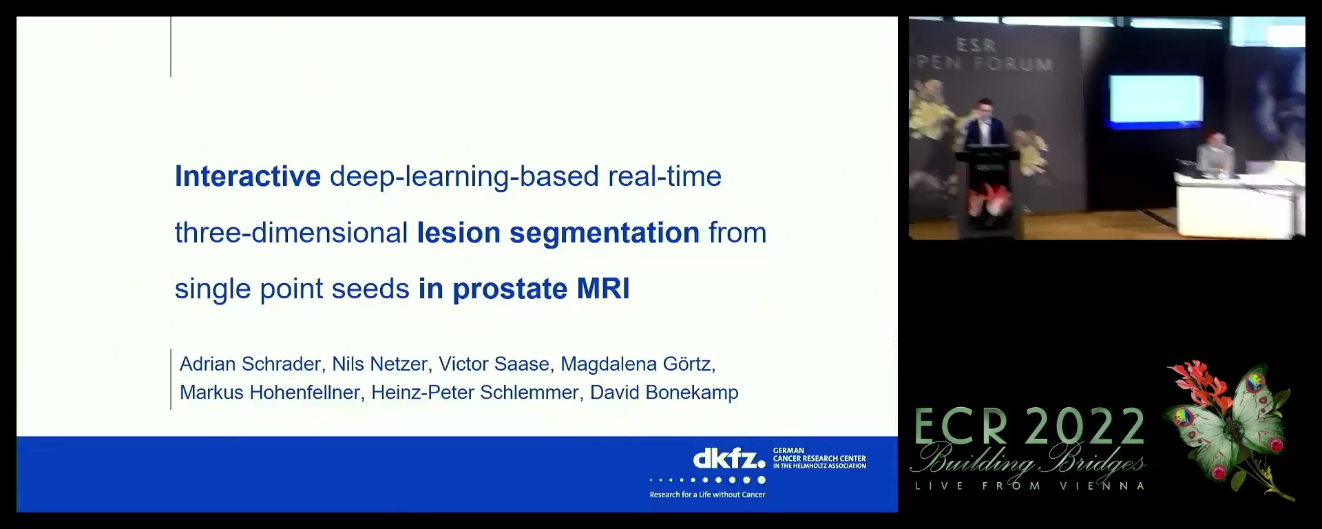 Interactive deep-learning-based real-time three-dimensional lesion segmentation from single point seeds in prostate MRI - Adrian Schrader, Heidelberg / DE
