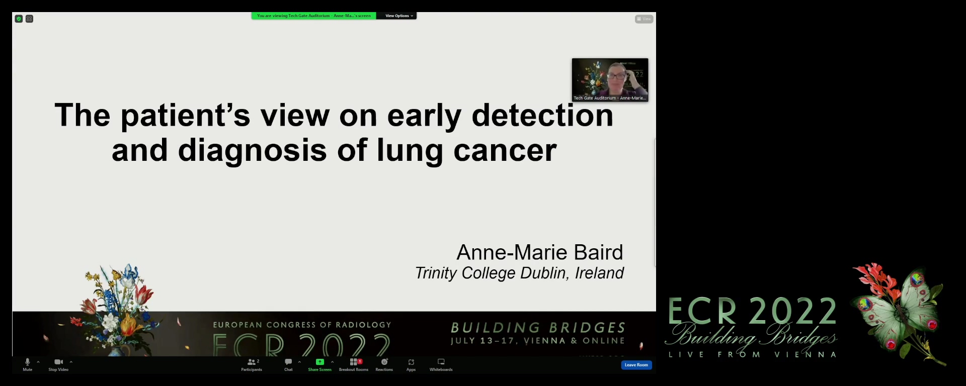 The patient's view on early detection and diagnosis of lung cancer - Anne-Marie Baird, Dublin / IE