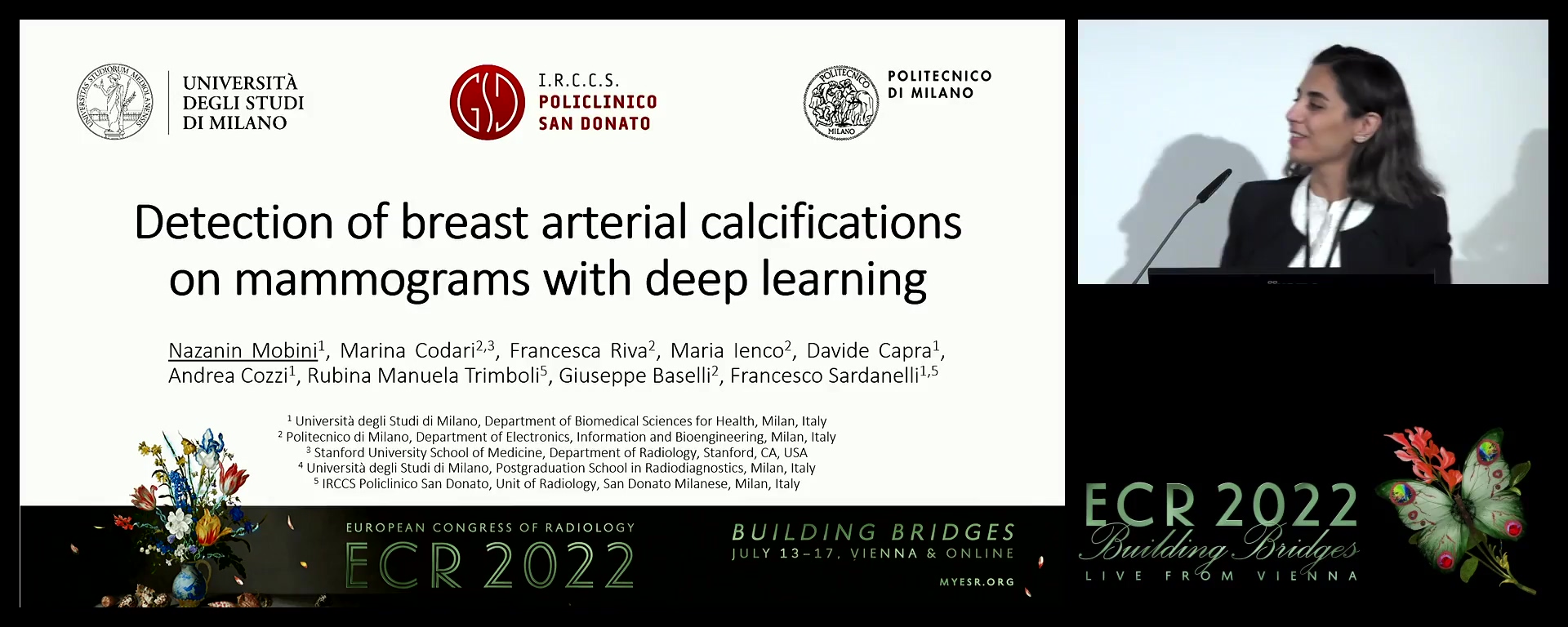Detection of breast arterial calcifications on mammograms with deep learning - Nazanin Mobini, Milan / IT