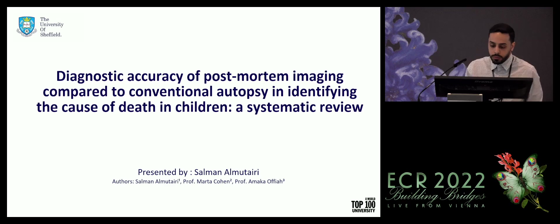 Diagnostic accuracy of post-mortem imaging compared to conventional autopsy in identifying the cause of death in children: a systematic review - Salman Almutairi, Sheffield / UK