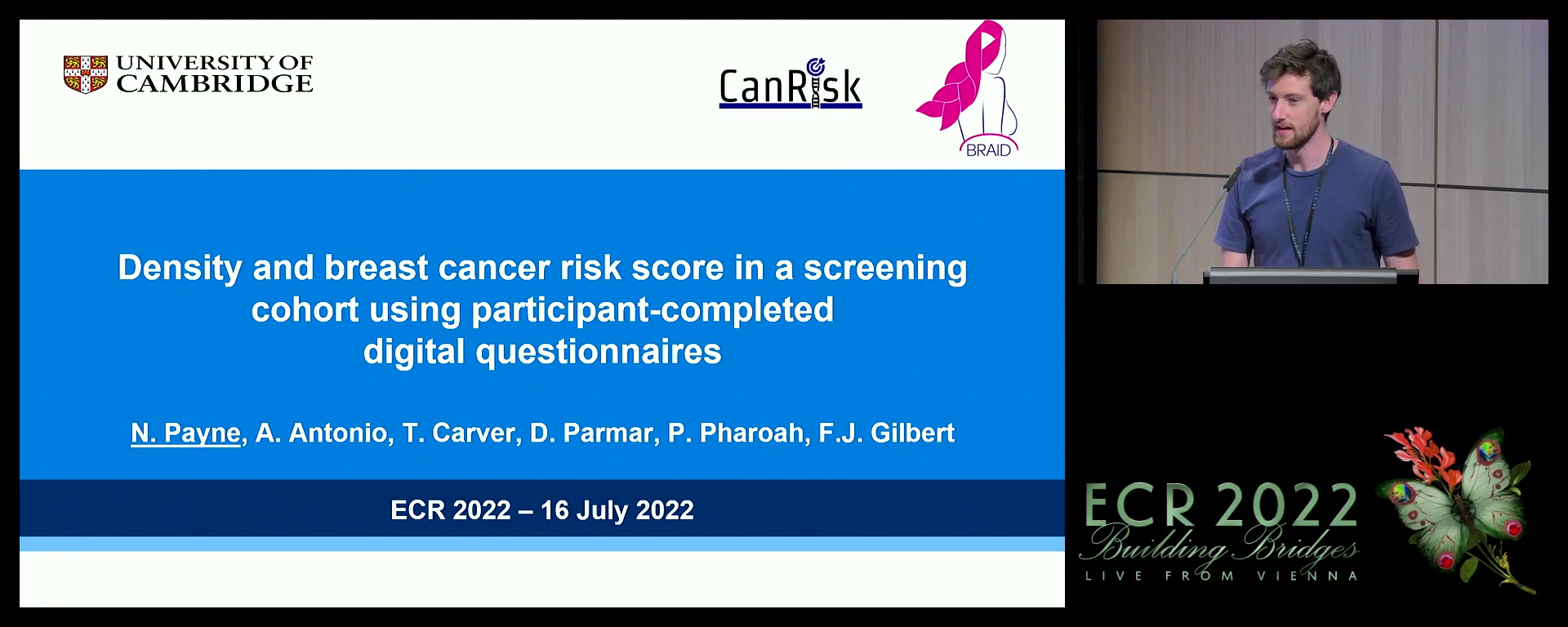 Density and breast cancer risk score in a screening cohort using participant-completed digital questionnaires