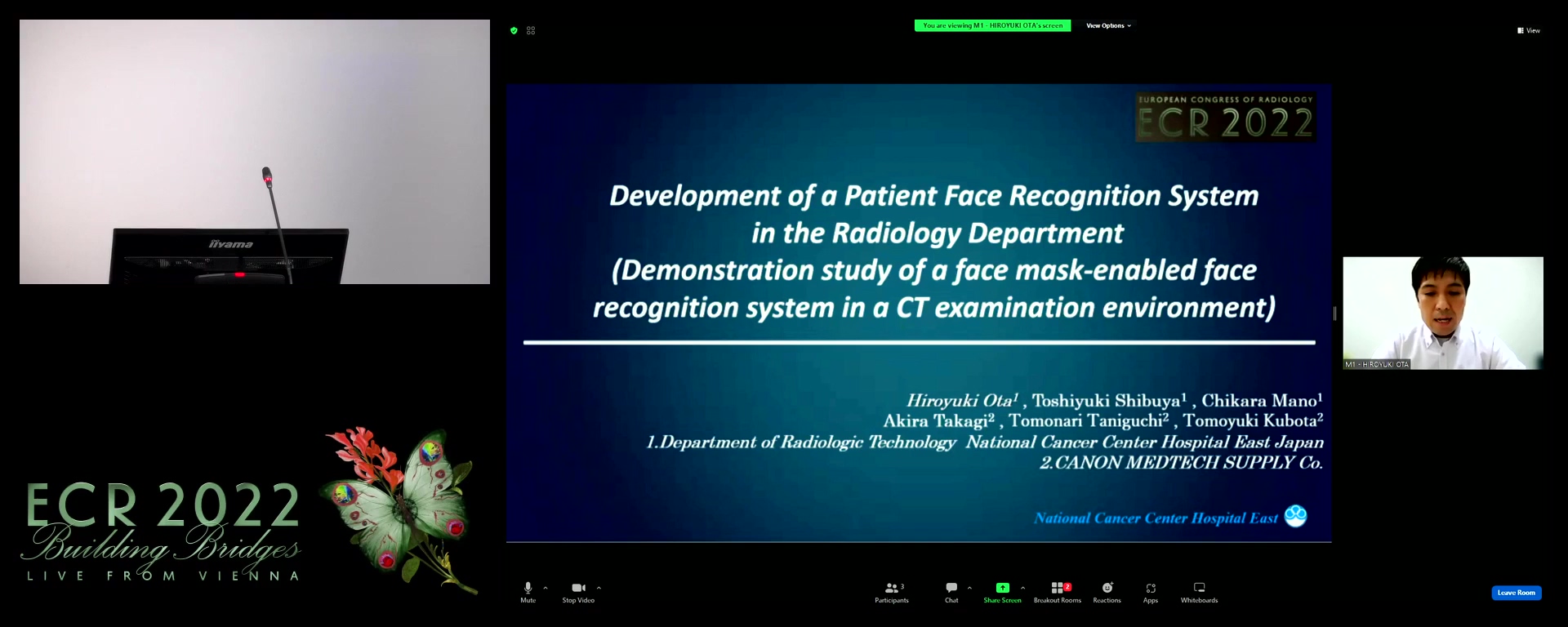 Development of a patient face recognition system in the radiology department (demonstration study of a face mask-enabled face recognition system in a CT examination environment) - Hiroyuki Ota, Kashiwa,Chiba pref / JP